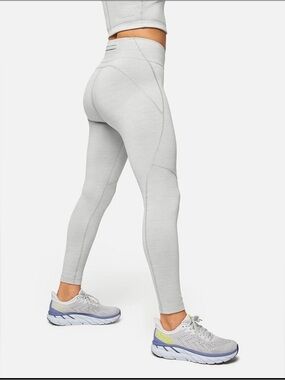 Outdoor Voices Textured Compression Leggings Women S Gray High Rise Athletic